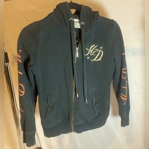 Black Harley Davidson zip up hoodie
